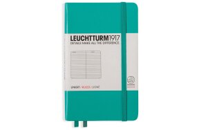 NOTEBOOK LEUCHTTURM POCKET A6 HARDCOVER RULED EMERALD